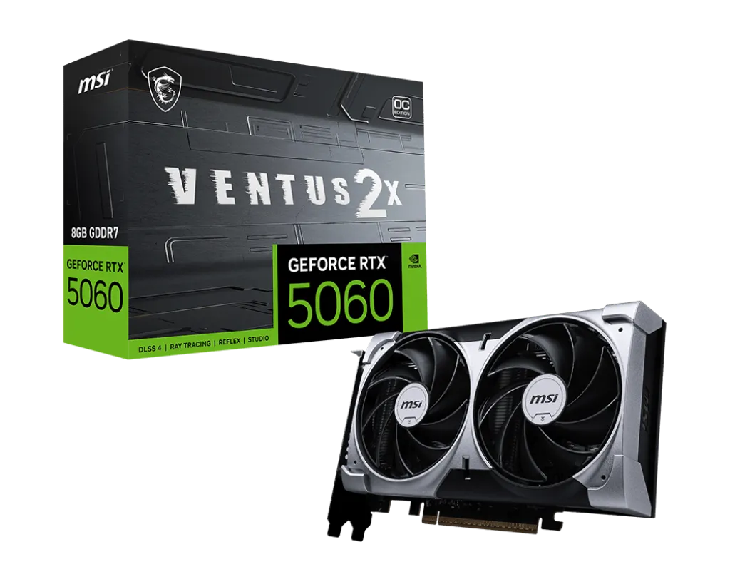 GeForce RTX™ 5060 8G VENTUS 2X OC | Carte graphique gaming RTX 50 MSI